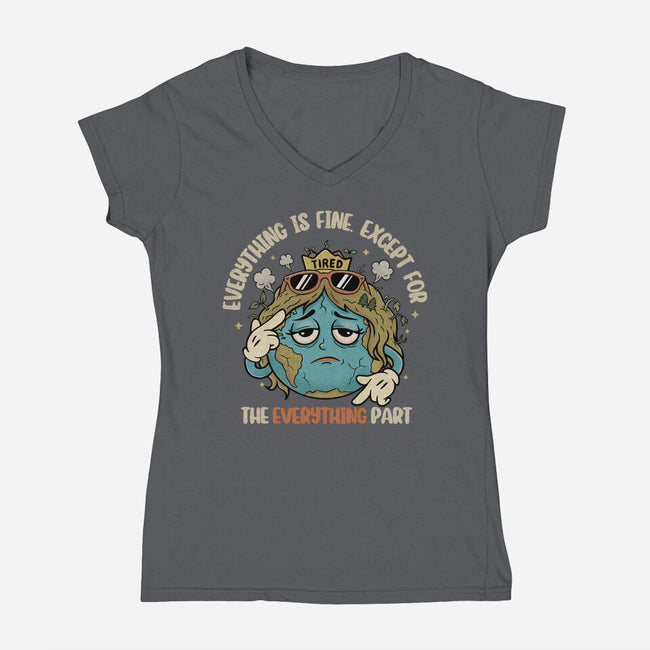 Except Everything-Womens-V-Neck-Tee-Trendlory