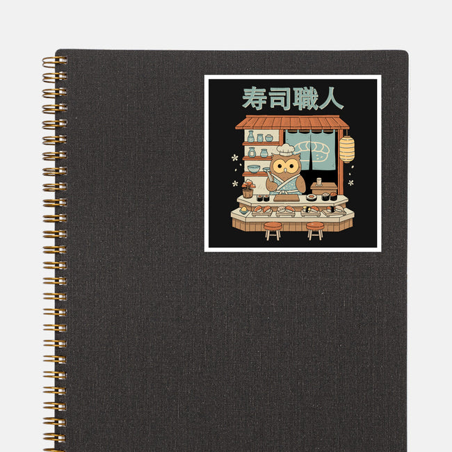 Owl Sushi Master-None-Glossy-Sticker-GODZILLARGE