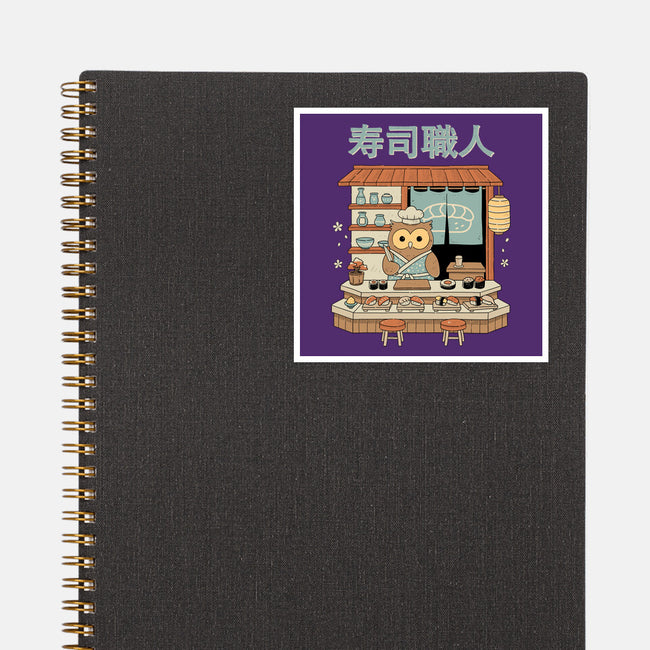 Owl Sushi Master-None-Glossy-Sticker-GODZILLARGE