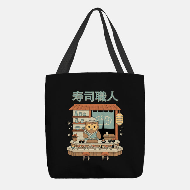 Owl Sushi Master-None-Basic Tote-Bag-GODZILLARGE