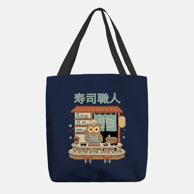 Owl Sushi Master-None-Basic Tote-Bag-GODZILLARGE