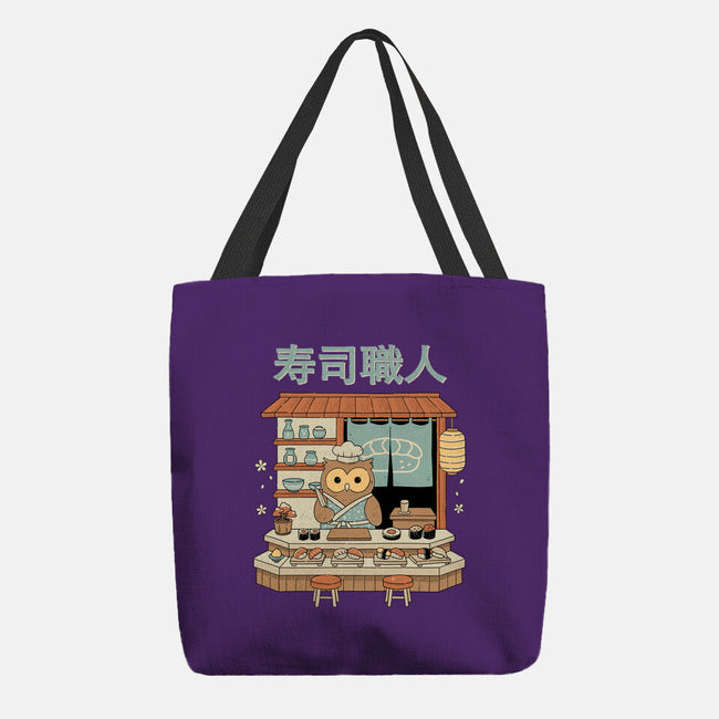 Owl Sushi Master-None-Basic Tote-Bag-GODZILLARGE