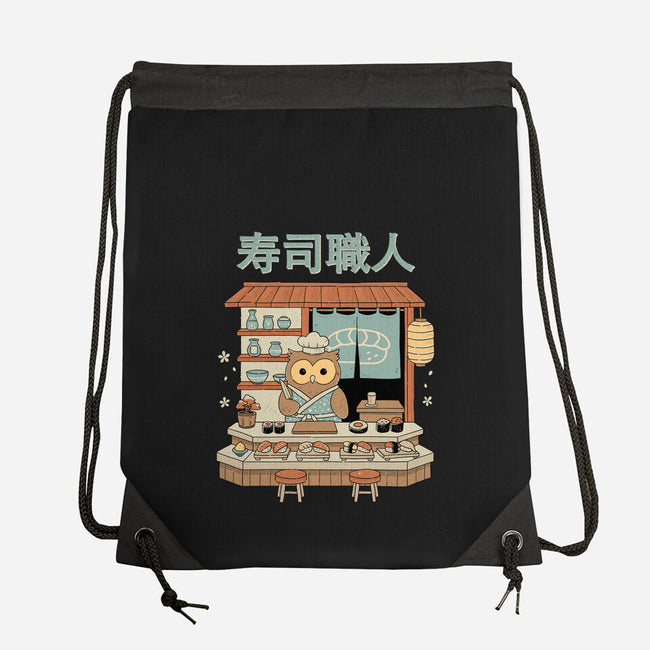 Owl Sushi Master-None-Drawstring-Bag-GODZILLARGE