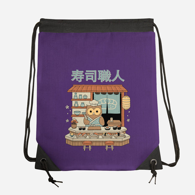 Owl Sushi Master-None-Drawstring-Bag-GODZILLARGE