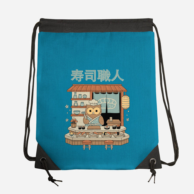 Owl Sushi Master-None-Drawstring-Bag-GODZILLARGE