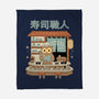 Owl Sushi Master-None-Fleece-Blanket-GODZILLARGE