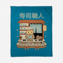 Owl Sushi Master-None-Fleece-Blanket-GODZILLARGE