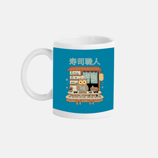 Owl Sushi Master-None-Mug-Drinkware-GODZILLARGE