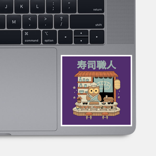 Owl Sushi Master-None-Glossy-Sticker-GODZILLARGE