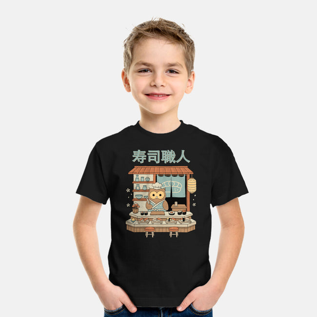 Owl Sushi Master-Youth-Basic-Tee-GODZILLARGE