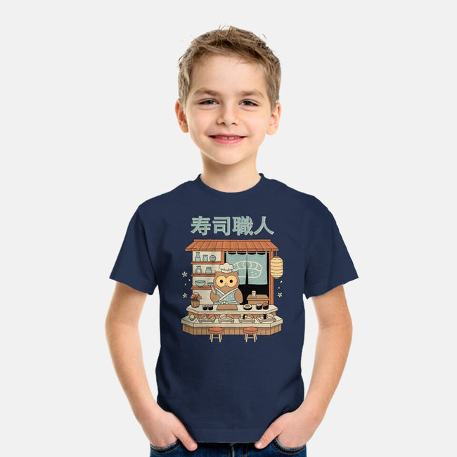 Owl Sushi Master-Youth-Basic-Tee-GODZILLARGE