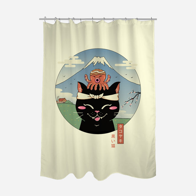 Neko Tako-None-Polyester-Shower Curtain-vp021