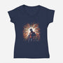 The Spider Rises-Womens-V-Neck-Tee-zascanauta