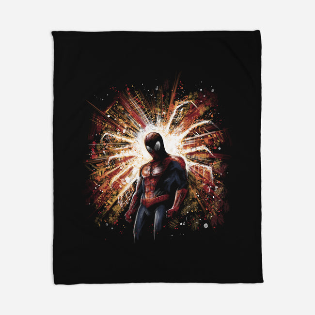 The Spider Rises-None-Fleece-Blanket-zascanauta
