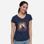 The Spider Rises-Womens-V-Neck-Tee-zascanauta