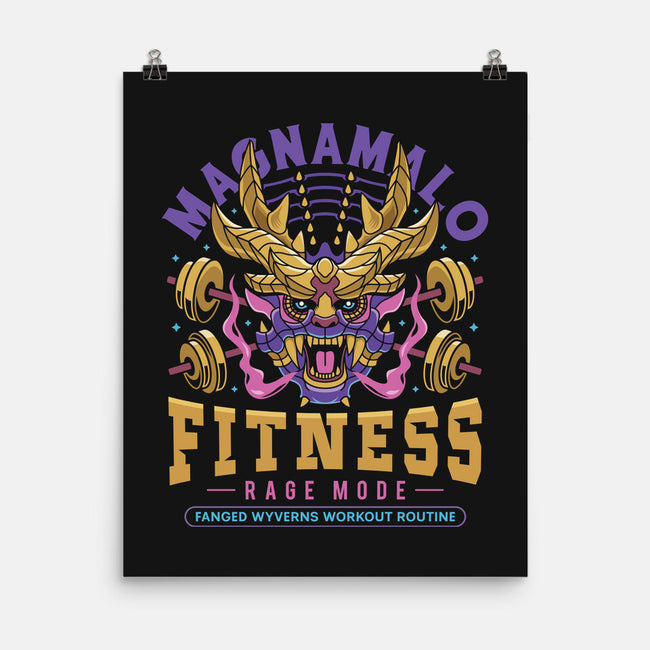 Magnamalo Fitness-None-Matte-Poster-LAGELANTEE