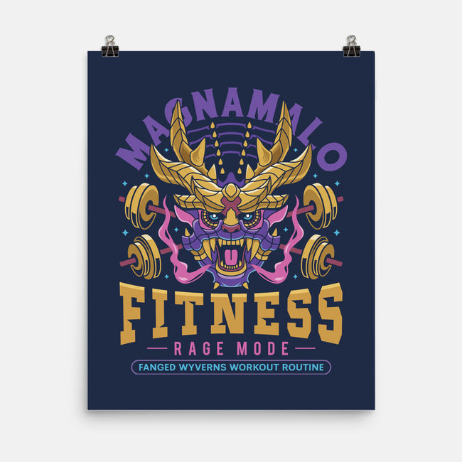 Magnamalo Fitness-None-Matte-Poster-LAGELANTEE