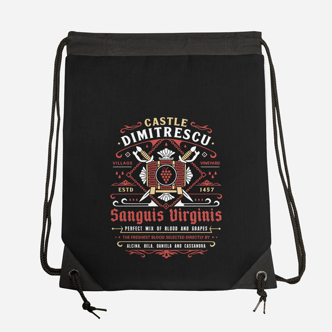Castle Dimitrescu Vineyard Crest-None-Drawstring-Bag-LAGELANTEE