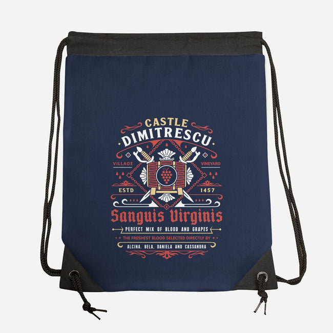 Castle Dimitrescu Vineyard Crest-None-Drawstring-Bag-LAGELANTEE
