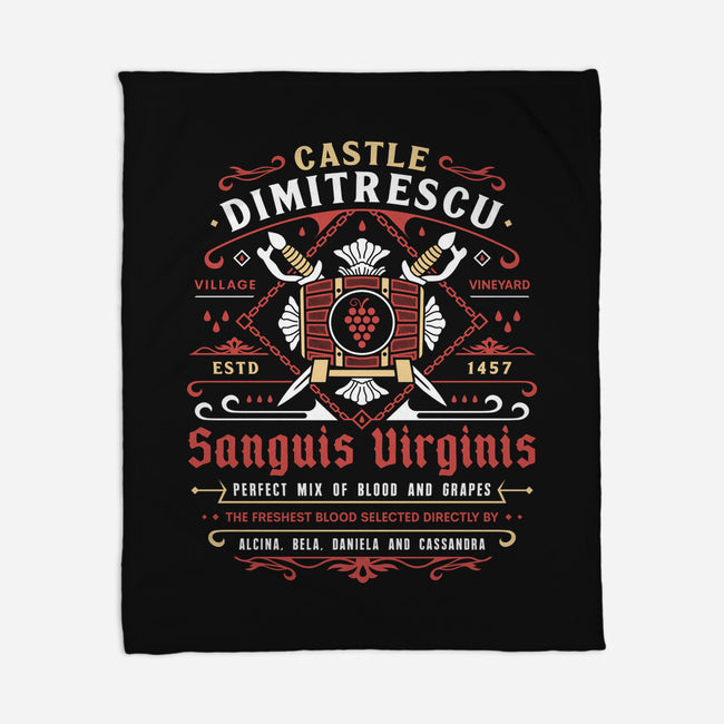 Castle Dimitrescu Vineyard Crest-None-Fleece-Blanket-LAGELANTEE