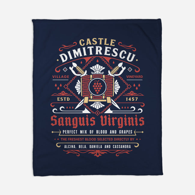 Castle Dimitrescu Vineyard Crest-None-Fleece-Blanket-LAGELANTEE