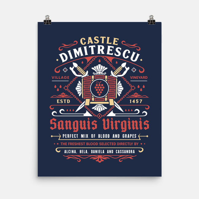 Castle Dimitrescu Vineyard Crest-None-Matte-Poster-LAGELANTEE