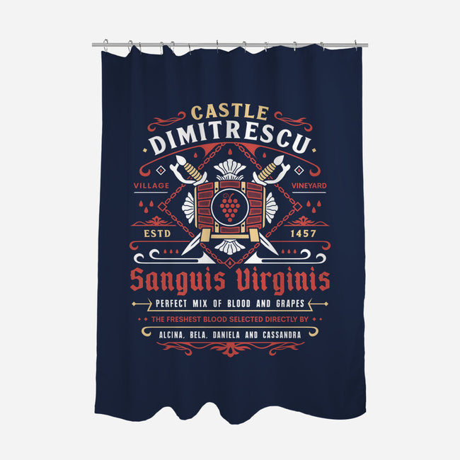 Castle Dimitrescu Vineyard Crest-None-Polyester-Shower Curtain-LAGELANTEE