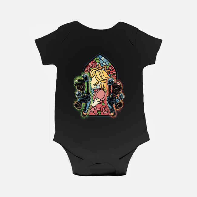 Stained Glass Of Hope-Baby-Basic-Onesie-glitchygorilla