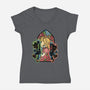 Stained Glass Of Hope-Womens-V-Neck-Tee-glitchygorilla