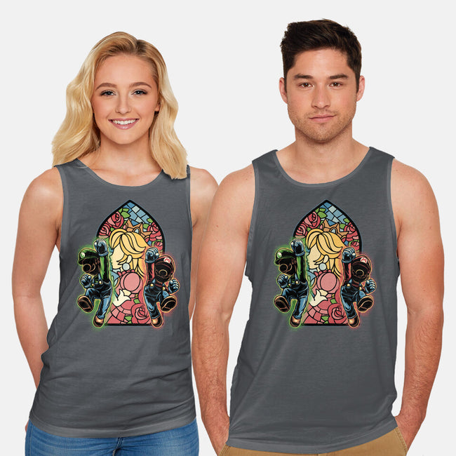 Stained Glass Of Hope-Unisex-Basic-Tank-glitchygorilla