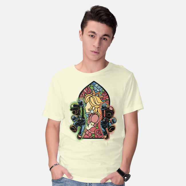Stained Glass Of Hope-Mens-Basic-Tee-glitchygorilla