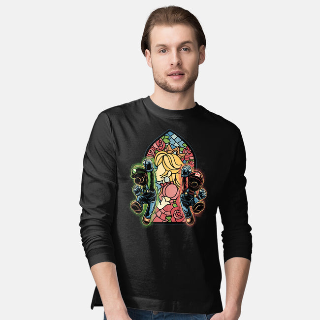 Stained Glass Of Hope-Mens-Long Sleeved-Tee-glitchygorilla