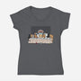 Last Dinner Kittens-Womens-V-Neck-Tee-Vallina84