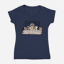 Last Dinner Kittens-Womens-V-Neck-Tee-Vallina84
