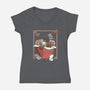 Kittens Food-Womens-V-Neck-Tee-Vallina84