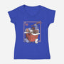 Kittens Food-Womens-V-Neck-Tee-Vallina84