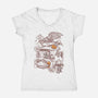 Art Kittens-Womens-V-Neck-Tee-Vallina84