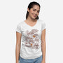 Art Kittens-Womens-V-Neck-Tee-Vallina84