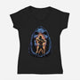 Shining Aura Of Power-Womens-V-Neck-Tee-glitchygorilla