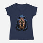 Shining Aura Of Power-Womens-V-Neck-Tee-glitchygorilla