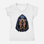 Shining Aura Of Power-Womens-V-Neck-Tee-glitchygorilla