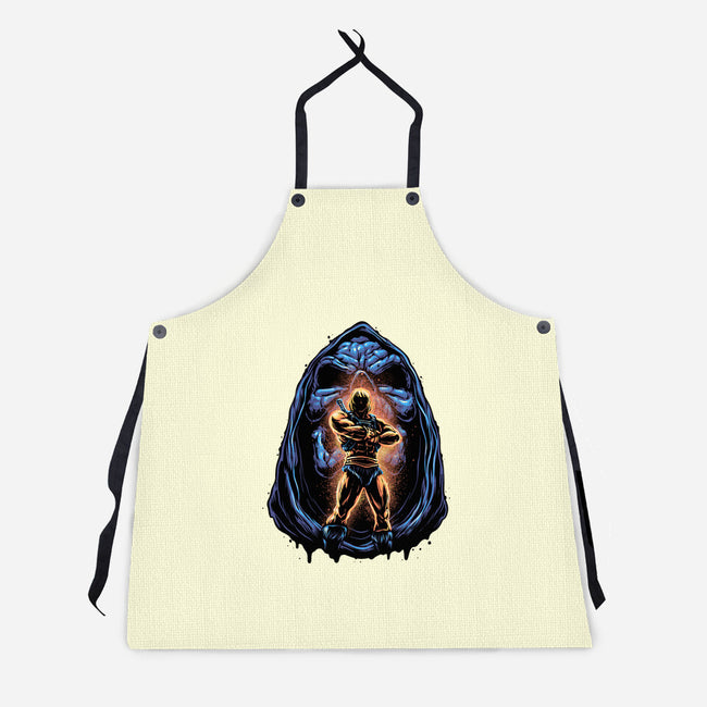 Shining Aura Of Power-Unisex-Kitchen-Apron-glitchygorilla