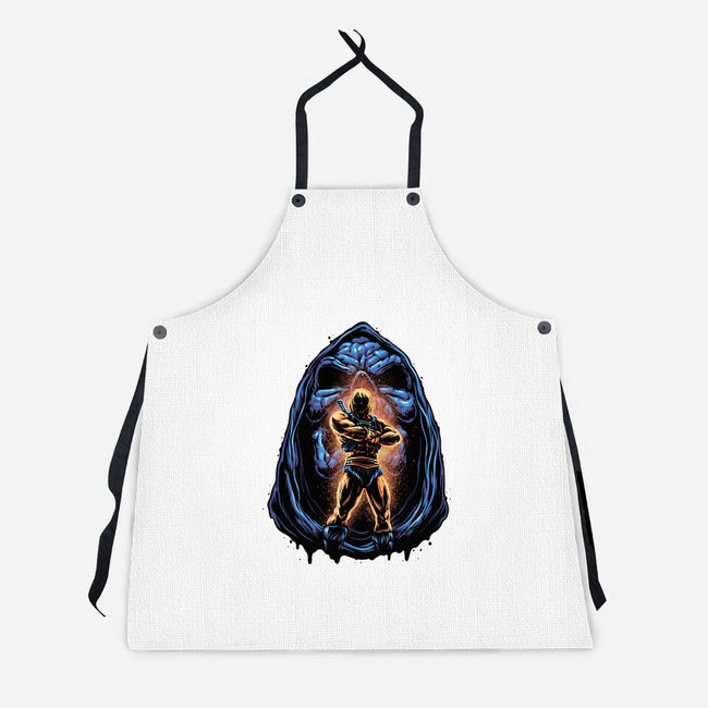Shining Aura Of Power-Unisex-Kitchen-Apron-glitchygorilla