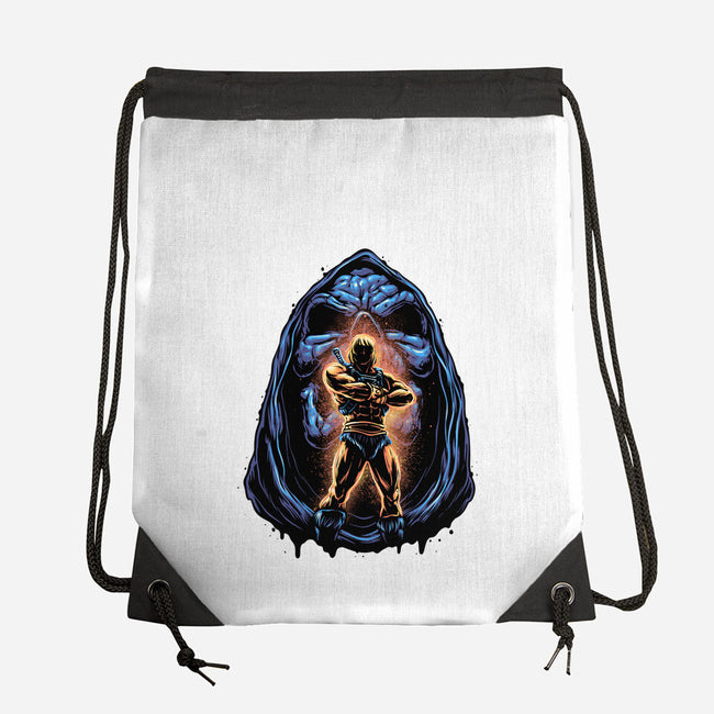 Shining Aura Of Power-None-Drawstring-Bag-glitchygorilla
