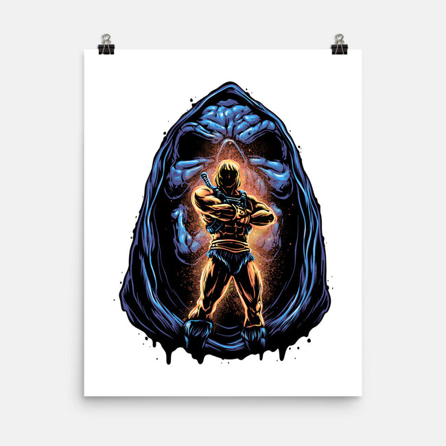Shining Aura Of Power-None-Matte-Poster-glitchygorilla