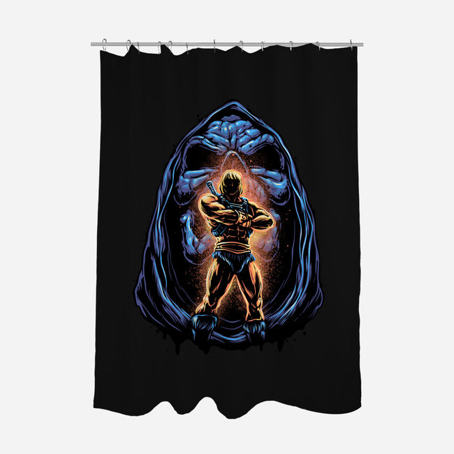 Shining Aura Of Power-None-Polyester-Shower Curtain-glitchygorilla