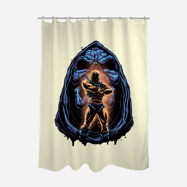 Shining Aura Of Power-None-Polyester-Shower Curtain-glitchygorilla