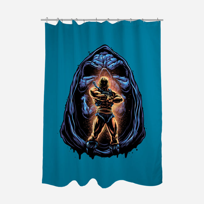 Shining Aura Of Power-None-Polyester-Shower Curtain-glitchygorilla