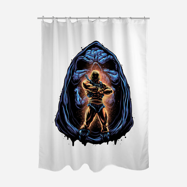 Shining Aura Of Power-None-Polyester-Shower Curtain-glitchygorilla