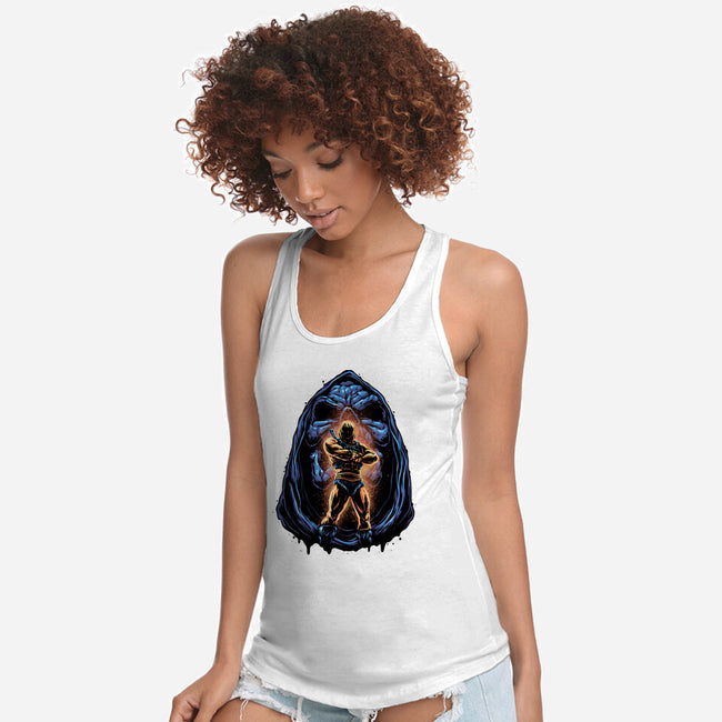 Shining Aura Of Power-Womens-Racerback-Tank-glitchygorilla